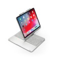 Obrotowa Podświetlana Klawiatura Bluetooth do iPad Pro 12.9 2018 srebrna
