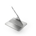 Obrotowa Podświetlana Klawiatura Bluetooth do iPad Pro 12.9 2018 srebrna