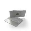 Obrotowa Podświetlana Klawiatura Bluetooth do iPad Pro 12.9 2018 srebrna