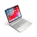 Obrotowa Podświetlana Klawiatura Bluetooth do iPad Pro 12.9 2018 srebrna