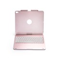 Obrotowa Podświetlana Klawiatura Bluetooth do iPad Pro 12.9 2018 złoty róż