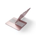 Obrotowa Podświetlana Klawiatura Bluetooth do iPad Pro 12.9 2018 złoty róż