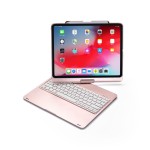 Obrotowa Podświetlana Klawiatura Bluetooth do iPad Pro 12.9 2018 złoty róż
