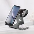 Aluminiowy Stojak Ładowarka Bezprzewodowa do Apple Watch iPhone AirPods szara