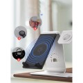 Aluminiowy Stojak Ładowarka Bezprzewodowa do Apple Watch iPhone AirPods Pro srebrny