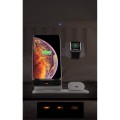 Aluminiowy Stojak Ładowarka Bezprzewodowa do Apple Watch iPhone AirPods Pro srebrny
