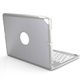 Mocne Etui Obudowa Podświetlana Klawiatura do iPad 7 10.2 2019 srebrna