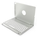 Mocne Etui Obudowa Podświetlana Klawiatura do iPad 7 10.2 2019 srebrna