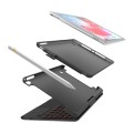 Mocne Etui Podświetlana Klawiatura TouchPad do iPad 9.7 2017/ iPad 9.7 2018 różowa