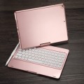 Obrotowe Etui Podświetlana Klawiatura do iPad 10.2 2019 złoty róż