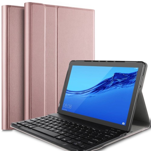 Etui Klawiatura do Huawei Mediapad T5 10 złoty róż