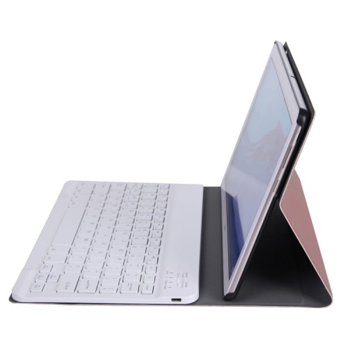 Etui z wyjmowaną klawiaturą do Huawei Mediapad T5 10 różowo-białe