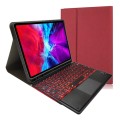 Etui Podświetlana Klawiatura TouchPad iPad Pro 11 2020 / 2018 czerwona