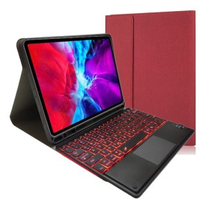 Etui Podświetlana Klawiatura TouchPad iPad Pro 11 2020 / 2018 czerwona