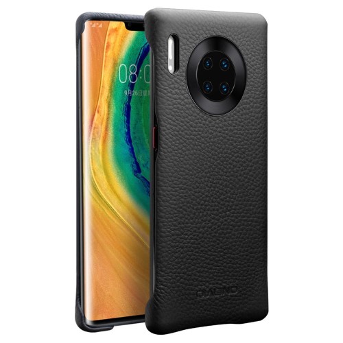 Skórzane Etui Plecki QIALINO do Huawei Mate 30 Pro czarne