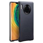 Skórzane Etui Plecki QIALINO do Huawei Mate 30 Pro granatowe