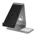 Aluminiowy Stojak Ładowarka Bezprzewodowa do Apple iPhone AirPods Pro szara