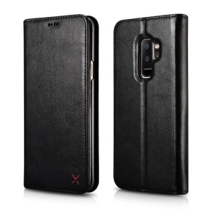 XOOMZ Skórzane Etui Pokrowiec Samsung Galaxy S9+ czarny