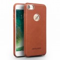 Skórzane Etui Plecki Obudowa QIALINO iPhone 7/8 brązowy jasny