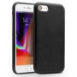Skórzane Etui Plecki Obudowa QIALINO iPhone SE 2020 czarne