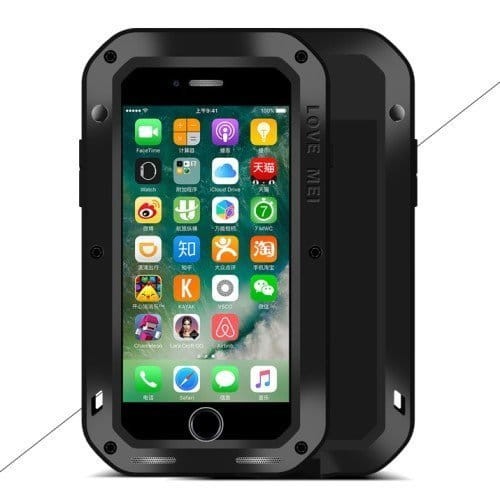 Metalowe Pancerne Etui LOVE MEI iPhone SE 2020 czarne