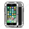 Metalowe Pancerne Etui LOVE MEI iPhone SE 2020 srebrne