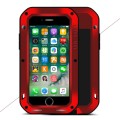 Metalowe Pancerne Etui LOVE MEI iPhone SE 2020 czerwone
