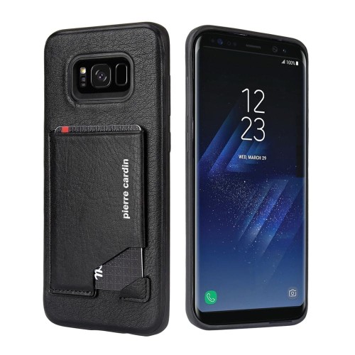 Skórzane Etui PIERRE CARDIN Samsung Galaxy S8 czarne