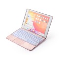 Etui Podświetlana Klawiatura TouchPad do iPad 10.2 7/8/9 złoty róż