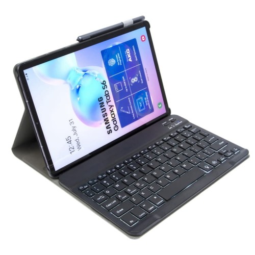 Etui Podświetlana Klawiatura Samsung Galaxy Tab S6 T860 T865 czarna