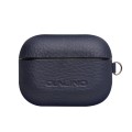 Piękne Skórzane Etui QIALINO do AirPods Pro granatowe