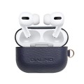 Piękne Skórzane Etui QIALINO do AirPods Pro granatowe