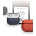 Piękne Skórzane Etui QIALINO do AirPods Pro granatowe