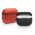 Piękne Skórzane Etui QIALINO do AirPods Pro czerwone