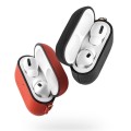 Piękne Skórzane Etui QIALINO do AirPods Pro czerwone