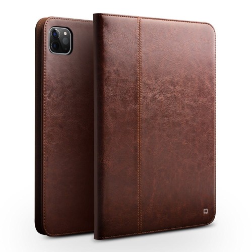 Skórzany Pokrowiec Smart Cover QIALINO do iPad Pro 12.9 2020 brązowy