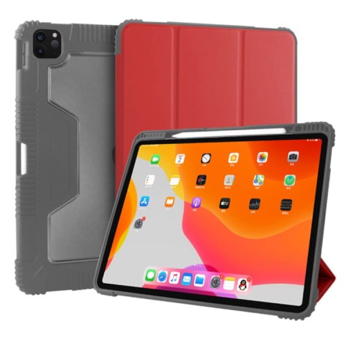 MUTURAL Pancerny Pokrowiec Etui iPad Pro 12.9 2020 czerwony
