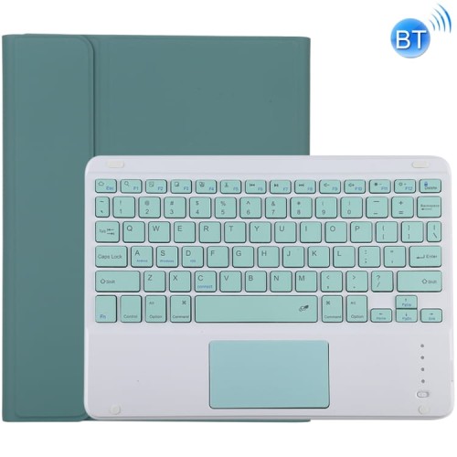 Zielone Etui Klawiatura Bezprzewodowa Gładzik do iPad 10.2