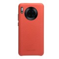 Skórzane Etui Plecki QIALINO do Huawei Mate 30 pomarańczowe