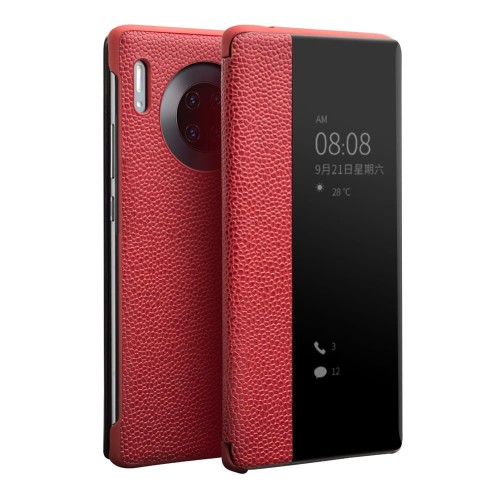 Skórzane Etui Smart Cover QIALINO Huawei Mate 30 Pro czerwone