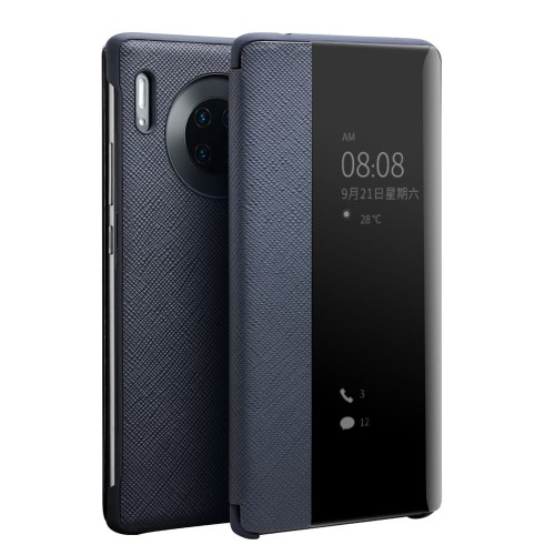 Skórzane Etui Smart Cover QIALINO Huawei Mate 30 Pro granatowe