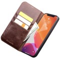 Eleganckie Skórzane Etui Pokrowiec QIALINO do iPhone 12 Mini brązowe