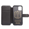 Skórzane Etui Pokrowiec QIALINO do iPhone 12 Mini czarne