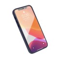Skórzane Etui Plecki Obudowa QIALINO iPhone 12 Mini niebieskie