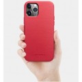 Skórzane Etui Plecki Obudowa QIALINO iPhone 12 Mini czerwone