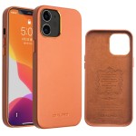 Skórzane Etui Plecki Obudowa QIALINO iPhone 12 Mini brązowe
