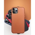 Skórzane Etui Plecki Obudowa QIALINO iPhone 12 Mini brązowe