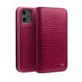 QIALINO Skórzane Etui Pokrowiec iPhone 12 Mini różowe