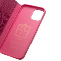 QIALINO Skórzane Etui Pokrowiec iPhone 12 Mini różowe