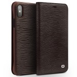 Etui Smart Cover QIALINO iPhone X brązowe